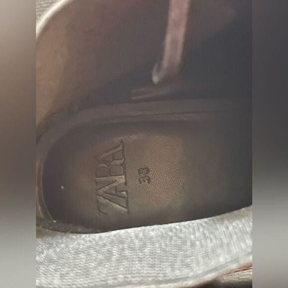 Zara Womens Ankle Boots Western Snake Print Size UK 38 US 7 Studed Pull On - Picture 4 of 7